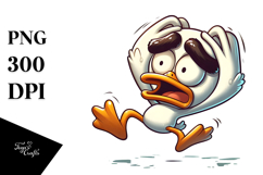 Goofy Duck with Dramatic Despair PNG Product Image 1