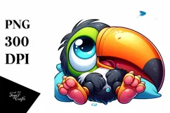 Colorful Baby Toucan Clipart Product Image 3