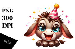 Cute Cartoon Donkey PNG Product Image 1