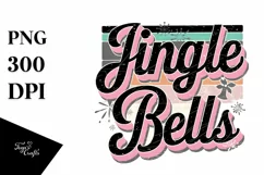 Retro Jingle Bells Christmas Png Product Image 5
