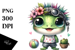 Cute Baby Frog with Punk Look, Transparent PNG Product Image 1