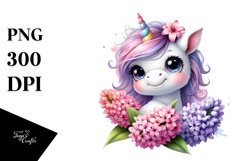 Colorful Baby Unicorn Clipart Product Image 3