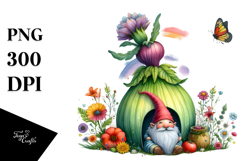 Colorful Gnome House Rainbow Illustration Product Image 1