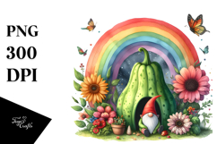 Colorful Gnome House Rainbow Illustration Product Image 1