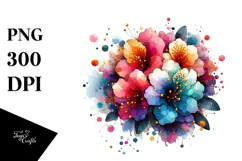 Colorful Glossy Rhododendron PNG Product Image 1