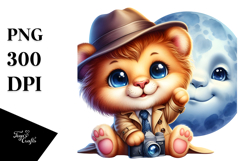 Cute Baby Lion PNG Product Image 1