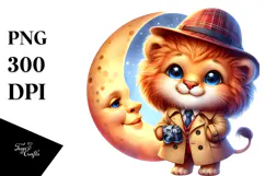 Cute Baby Lion PNG Product Image 1