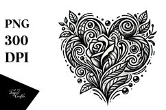 Tattoo Style Heart PNG Product Image 1