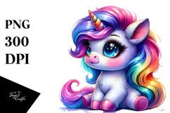 Running Baby Unicorn PNG Product Image 1