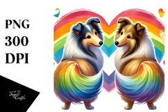 Rainbow Collie Sticker Product Image 1