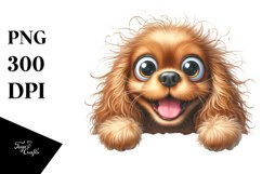 Crazy Looking Cocker Spaniel Smiling | Sublimation | Clipart Product Image 3