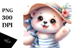 Cute Baby Bear with Singer Look, PNG Product Image 1