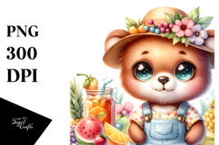 Cute Baby Bear with Singer Look, PNG Product Image 1