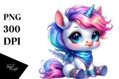 Cute Baby Unicorn PNG Product Image 1
