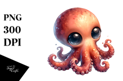 baby,octopus,shy baby octopus,transparent background Product Image 1