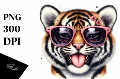 Detailed Whimsical Funny Cute Tiger | Clipart Product Image 3