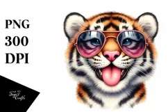 Detailed Whimsical Funny Cute Tiger | Clipart Product Image 1