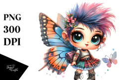 Baby Butterfly Punk Look PNG Product Image 1