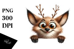 Crazy Fur Watercolor Deer Popping Clipart Product Image 3