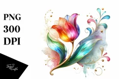 Watercolor Luxury Flower Splash Clipart Product Image 3