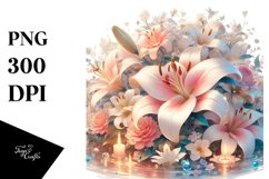 Shiny Filled Artistic Begonia Lily | Clipart Product Image 3