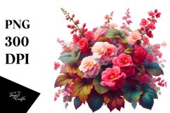 Shiny Filled Artistic Begonia Lily | Clipart Product Image 3
