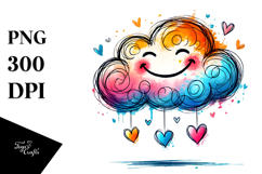 Scribbled Cloud PNG Product Image 1