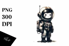 Colorful Vintage Watercolor Astronaut Boy Product Image 3