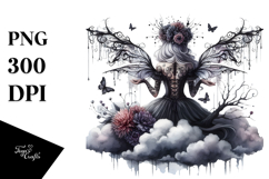 Gothic Fairy on Cloud PNG Product Image 1