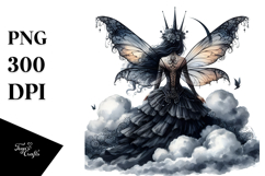 Gothic Fairy on Cloud PNG Product Image 1