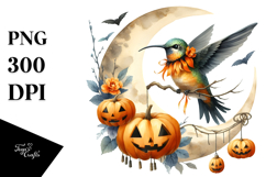 Monkey Dressed for Halloween on Half Moon PNG Product Image 1