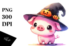 Cute Baby Pig Illustration Sublimation Clipart Product Image 1