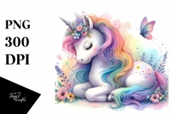 Colorful Baby Unicorn | Clipart Product Image 3