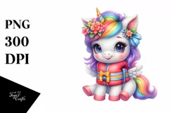 Unicorn Life Vest Rainbow Clipart Product Image 3