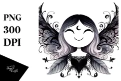 Gothic Smiling Fairy PNG Product Image 1