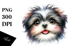 Watercolor Baby Shih Tzu, High-Res PNG Product Image 1