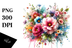 Whimsical Flower Painting, Transparent PNG Product Image 1