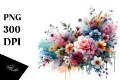 Whimsical Flower Painting, Transparent PNG Product Image 1