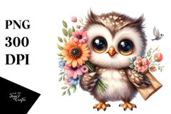 cute Baby Owl Excited Smiling | Sublimation | Clipart Product Image 3