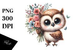 cute Baby Owl Excited Smiling | Sublimation | Clipart Product Image 3