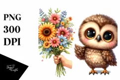 cute Baby Owl Excited Smiling | Sublimation | Clipart Product Image 1
