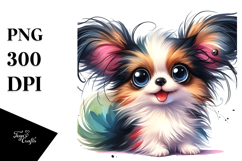 Happy Baby Cartoon Papillon, PNG Product Image 1
