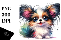 Happy Baby Cartoon Papillon, PNG Product Image 1