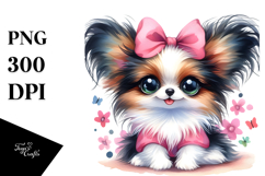 Happy Baby Cartoon Papillon, PNG Product Image 1