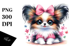 Happy Baby Cartoon Papillon, PNG Product Image 1