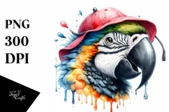 Whimsical Macaw Portrait | Sublimation Clipart Product Image 3