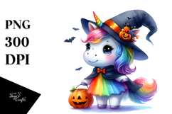 Baby Unicorn Dressed for Halloween PNG Product Image 1