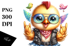 Cute Baby Chicken on Beach, PNG Product Image 1