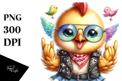 Cute Baby Chicken on Beach, PNG Product Image 1