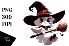 Funny Cute Ghost Design, High-Res PNG Product Image 1